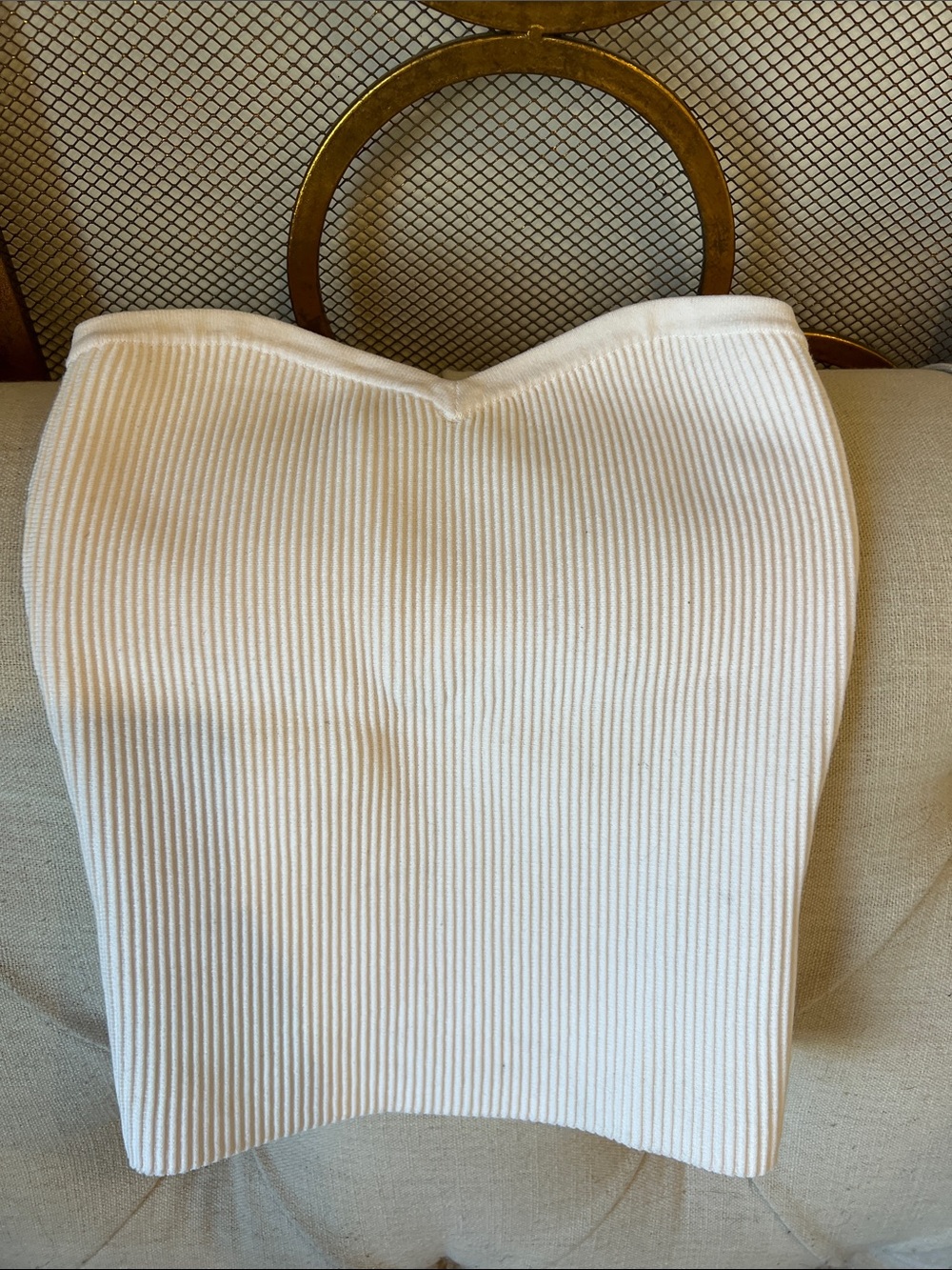 Babaton  wry light pink Ribbed Strapless Tube Camisole